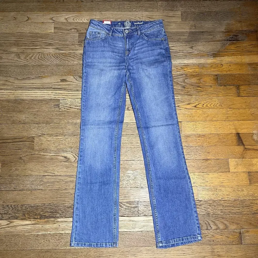 Girls Size 16 Skinny Bootcut Jeans Denim Blue Lot New MSRP $96 Justice Sonoma